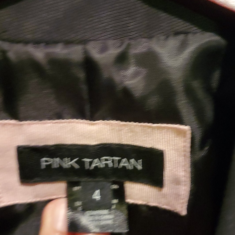 Pink Tartan Black Women's Blazer - Picture 2 of 8